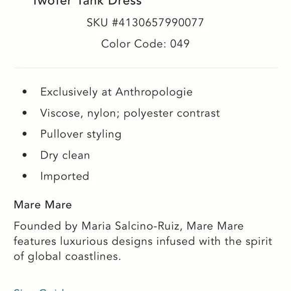 NWT Mare Mare L Knit Slip Tank Dress Anthropologie - Picture 4 of 6